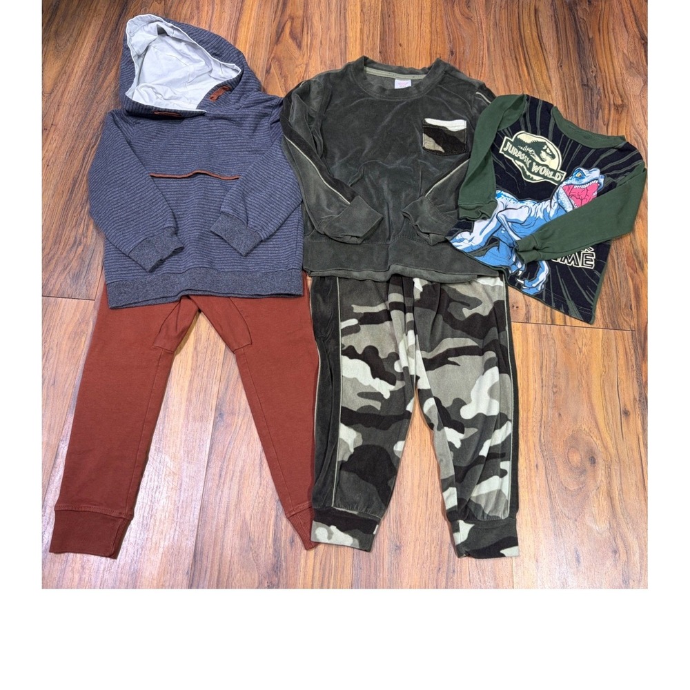 Wonder Nation Jurassic World Boys 4T 5pc Dinosaur Camo Outfit Bundle
